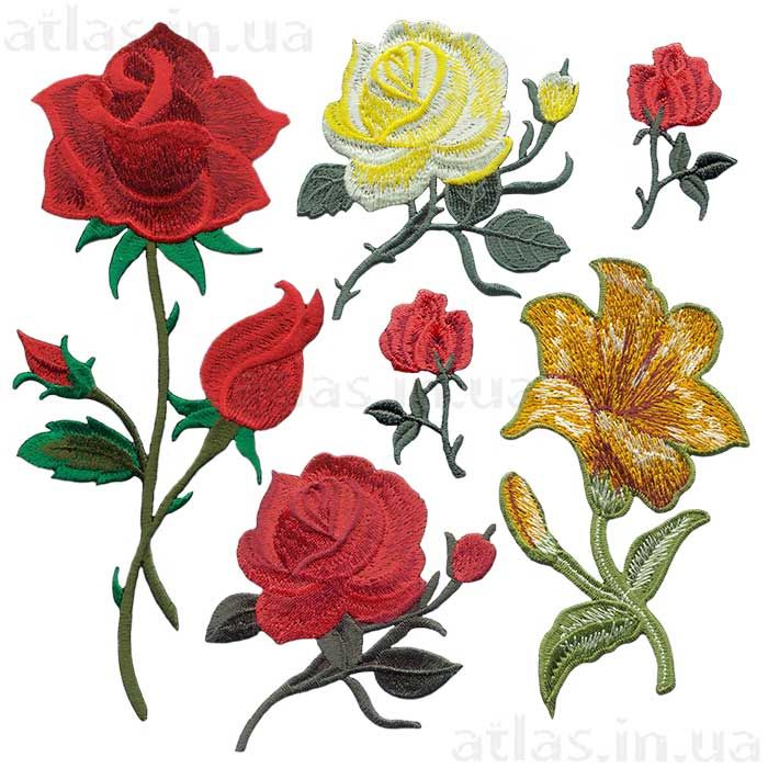 вышитые цветы