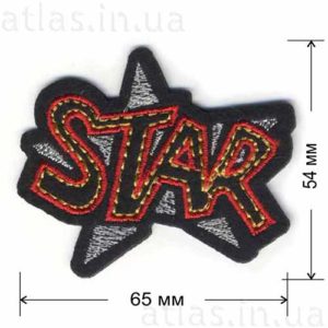 гламурная нашивка STAR на звезде