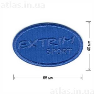 нашивка extrim sport голубая