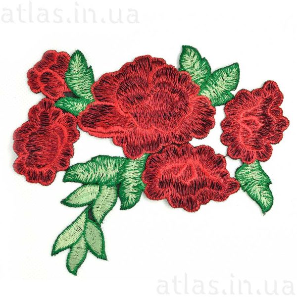 красные розы аппликация на одежду