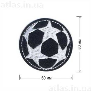 круглый футбольный мяч со звездами нашивка