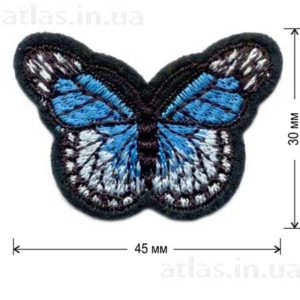 голубая бабочка нашивка