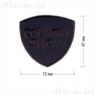 country snow нашивка на темно-синем фоне