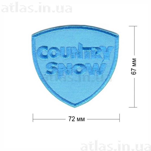 country snow нашивка голубая