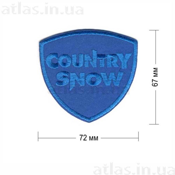 country snow нашивка голубая