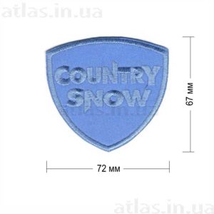 country snow нашивка снежно-голубом фоне