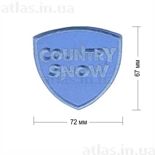 country snow нашивка снежно-голубом фоне