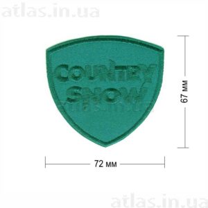 country snow нашивка на зеленом