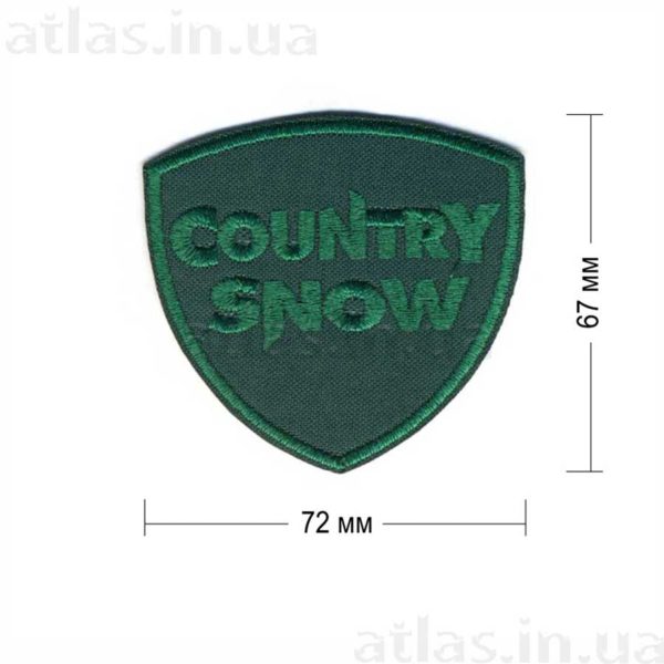 country snow нашивка зеленая