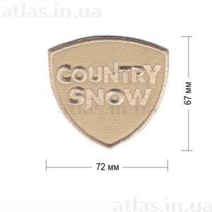 country snow нашивка бежевая