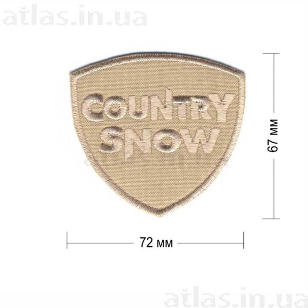 country snow нашивка бежевая