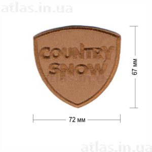 country snow нашивка коричневая