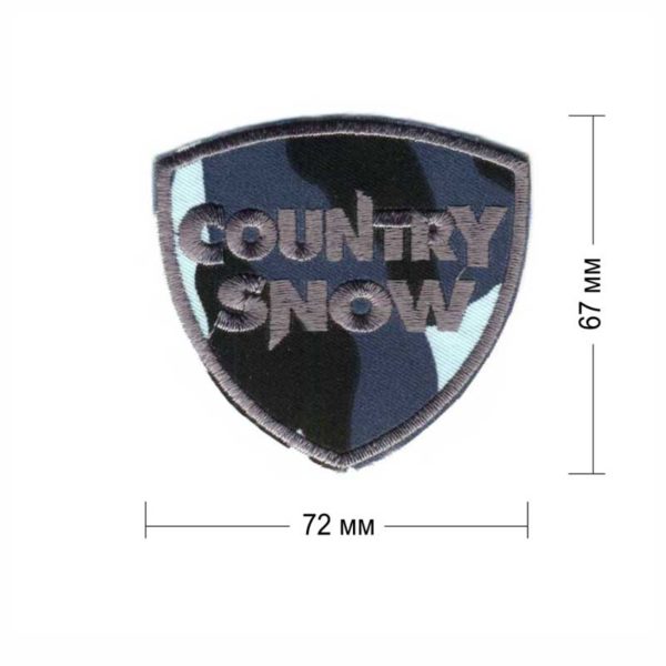 country snow нашивка голубой камуфляж