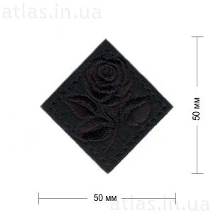 роза ромб черная 50х50 мм