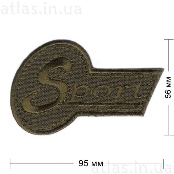 sport нашивка оливковая