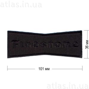 firestone нашивка черная 101х36 мм