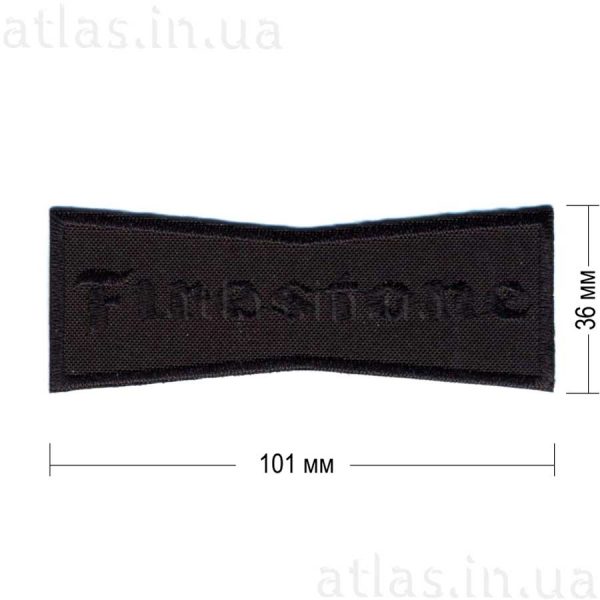 firestone нашивка черная 101х36 мм