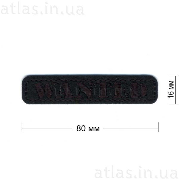 wanted-black-felt нашивка черная 80х16 мм