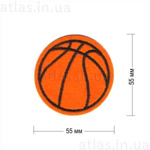 баскетбольный мяч нашивка оранжевая