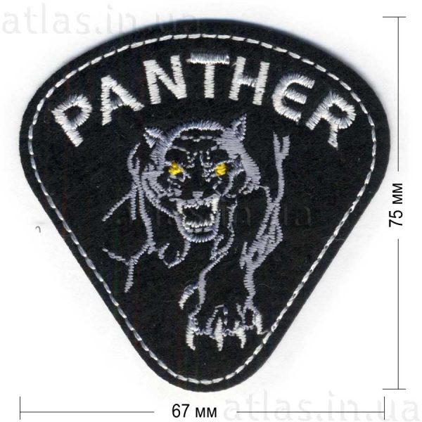 panther нашивка черная на фетре