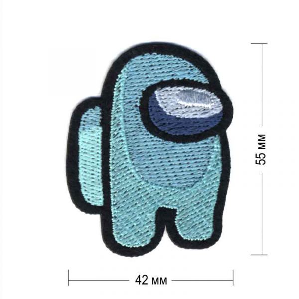 Нашивка "Бирюзовый человечек" 42х55 мм