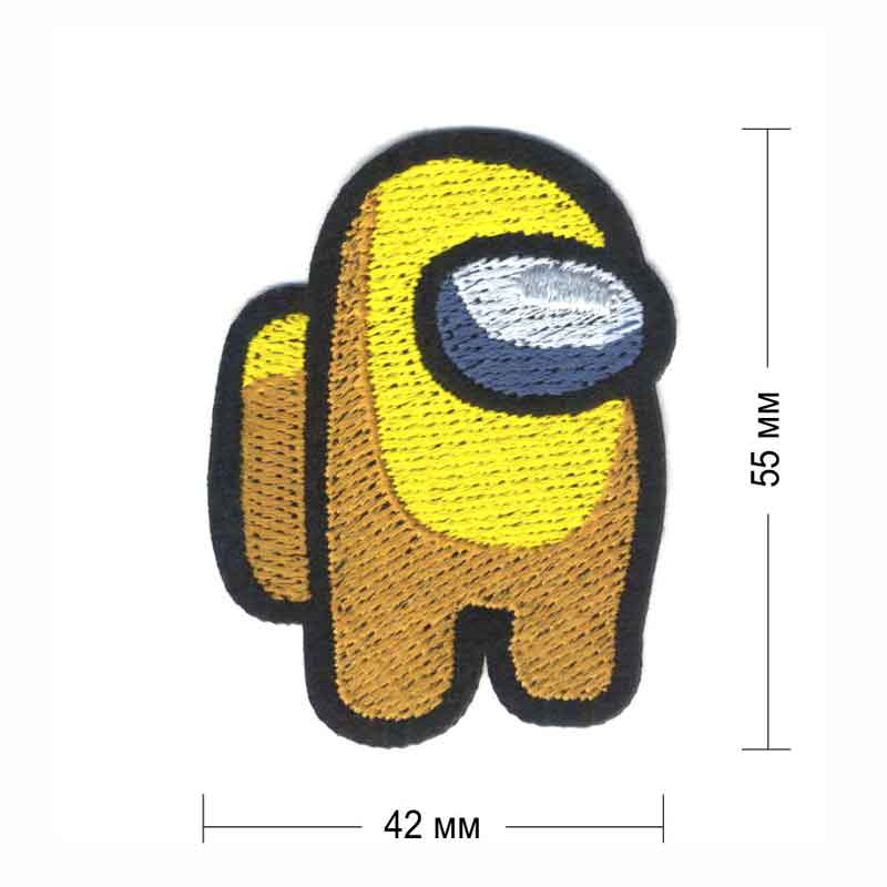 Нашивка "Желтый человечек" 42х55 мм Among US эмонг ас желтый эмонас