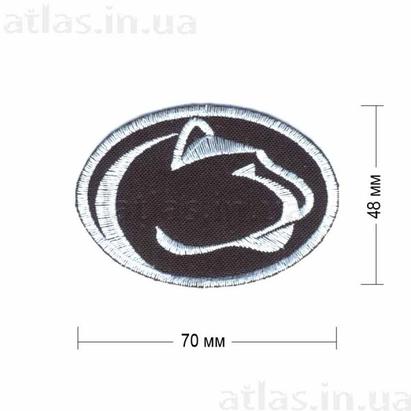 Нашивка "Н02-1" 70х48 мм черно-белая