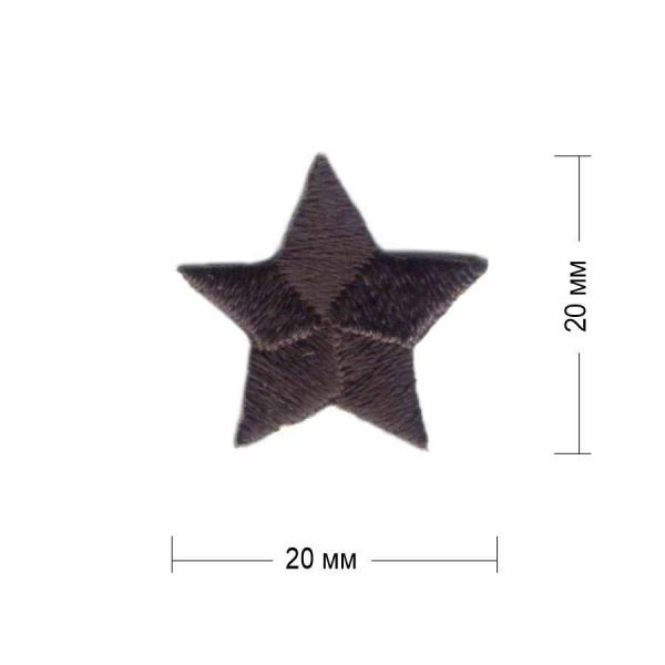 Нашивка "Звезда" 20х20мм черная