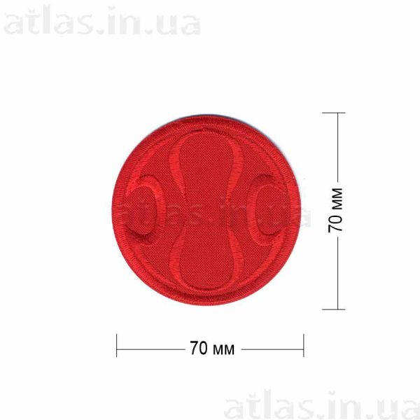 Нашивка "A28-8" 73х73мм красный цвет