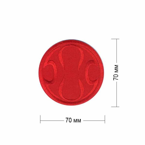 Нашивка "A28-8" 73х73мм красный цвет
