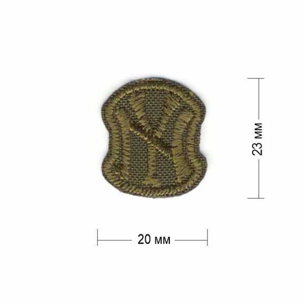 Нашивка "N51-7 NY" 20х23 мм хаки