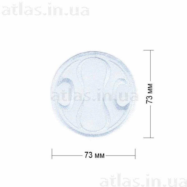 Нашивка "A28-8" 73х73мм белый цвет