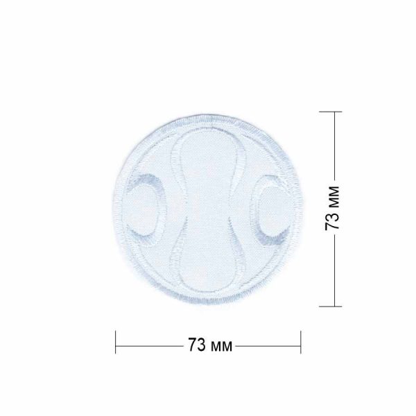 Нашивка "A28-8" 73х73мм белый цвет