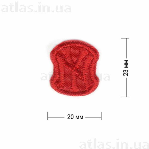 Нашивка "N51-2 NY" 20х23 мм красная