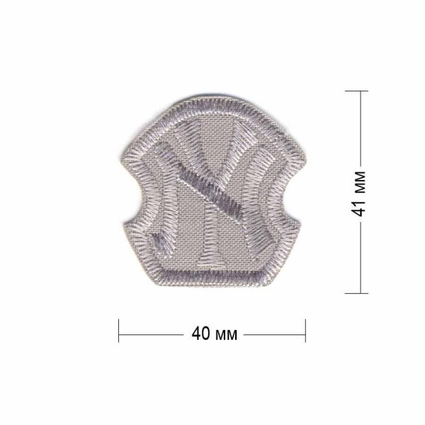 Нашивка "N52-8 NY" 40х40 мм серая