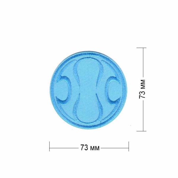 Нашивка "A28-8" 73х73мм светло-голубой цвет