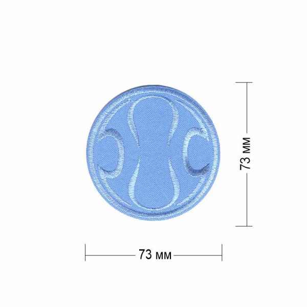 Нашивка "A28-8" 73х73мм васильковый цвет