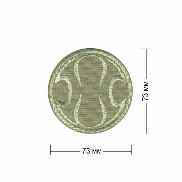 Нашивка "A28-8" 73х73мм цвет мутно-зеленый