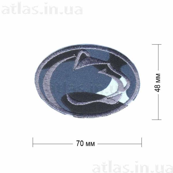 Нашивка "Н02-06" 70х48 мм цвет голубой камуфляж