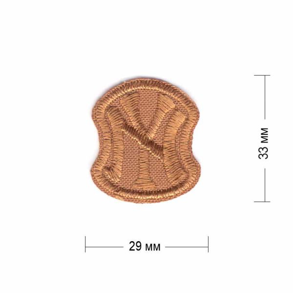 Нашивка "N50-40 NY" 29х33 мм бежевая