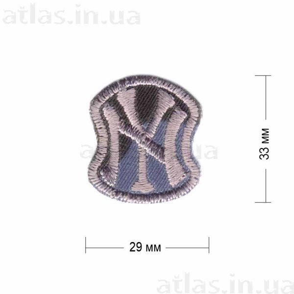 Нашивка "N50-06 NY" 29х33 мм голубой камуфляж