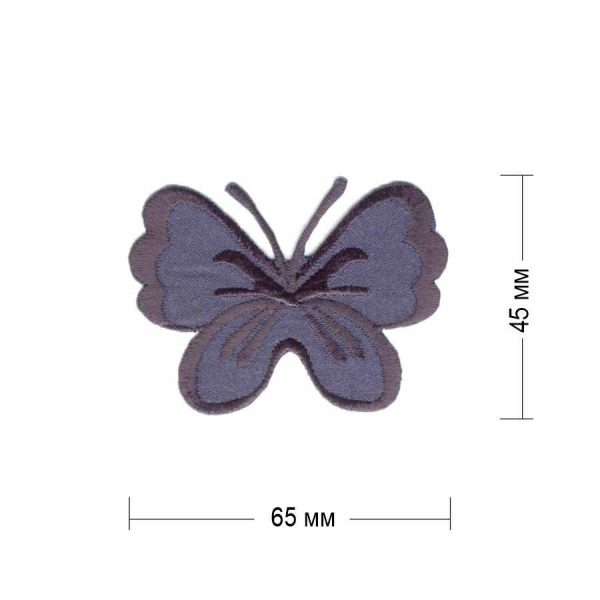 Нашивка "Бабочка" 65х45 мм темно-синий цвет