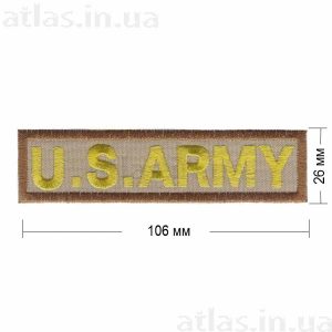 Нашивка "US ARMY " 106х26 мм бежевый