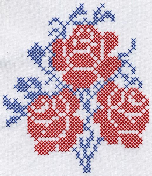 Kreuzstichmuster 4 mm Viskosefaden