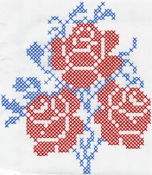 Kreuzstichmuster 6 mm Baumwollfaden