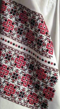Традиционный узор Черниговщина Украина - схема вышивки крестиком