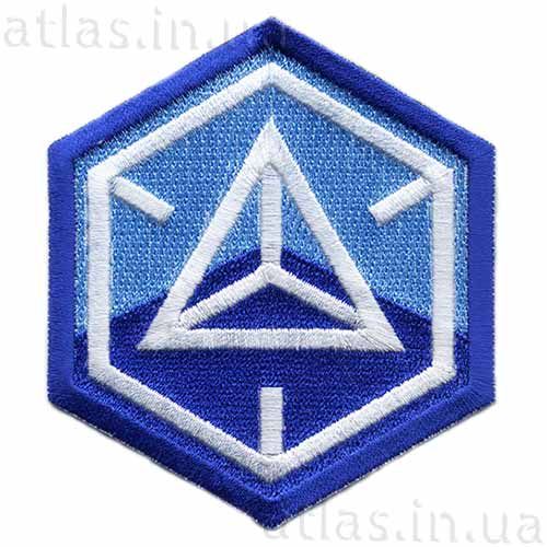 Вишита нашивка - куб - логотип