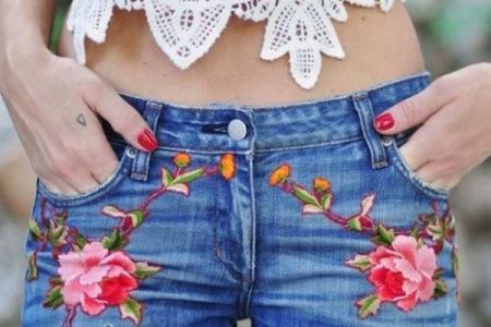 Вишивка на джинсах