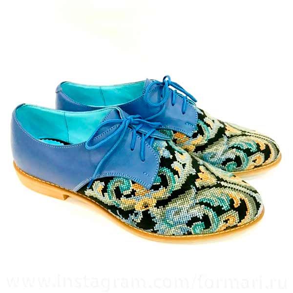 черевики з вишивкою