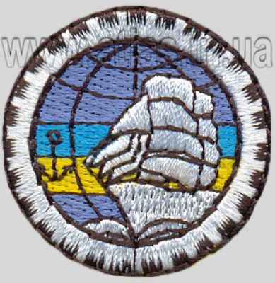 Вышитая нашивка Кораблик